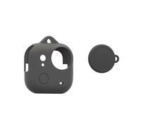 HUYUAWA Silicone Protective Case Compatible with Insta360 GO Ultra Sleeve Case Cover Lens Cap w/n Lanyard for Insta 360 GO-Ultra Tiny Action Camera Accessories (Type1: Black)