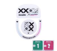 HUYUN Rounded Curved Edges Ultra Strong Glass Mouse Skatez & Keyboard Feet & Mice Feet & KeyboardSkates Compatible for Logi G Pro X Superlight 2 DEX(white)