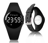 HUYVMAY Fitness Tracker Pedometer Watch No App No Mobile Phone 20-Day Battery Life Rechargeable Watch Waterproof Fitness Watch with Calorie Calculator Timer 3 Alarm Clocks Sports Watch for Women and