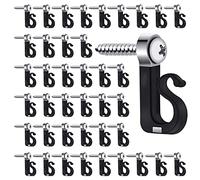 HuyxyTec Q-Hanger Screw Hooks, 45 Pack Outdoor Indoor Light Holder with Drill Bit Q-Hanger Hooks for Easy Release LED Light String