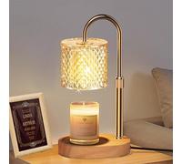 HUZAYL Candle Warmer Lamp with Adjustable Brightness, Safe Electric Candle Melter for Home Decor and Fragrance, Elegant Design with Dimmer Control, Ideal for Relaxation (Round)