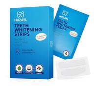HUZAYL Teeth Whitening Strips - 14 Treatments, Non Peroxide & Enamel Safe Pap Formula, Fast Coffee, Tea & Wine Stain Remover for Sensitive Teeth, Mint Fresh