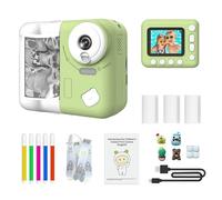 Huzeye Snapalette Printcam Keilini Kids Digital Camera Snap Print 10x 1080p Mini Sport Instant Printing Toy Electronics for Girls 10 (C, 9X8X4cm)