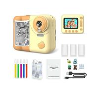 Huzeye Snapalette Printcam,Kids Instant Print Camera, 1080P HD Digital Video Camera with 20 Photo Stickers & 32G Card,10X Zoom,Time Lapse,Portable Travel Toys Camera for Age 3-16 Years Old Kids