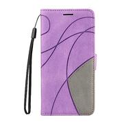 Huzhide for Honor 200 Smart Wallet Case Magnetic Flip, Purple | Faux Leather, Soft Silicone Bumper, Credit Card Slots, Foldable Kickstand, Shockproof, Checkered Geometric, Slim Fit, Glossy