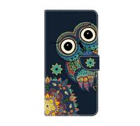 Huzhide for Honor X6C Case, for Honor X6B / X6A Wallet Cover for Kids Girl Boy Shockproof PU Leather Soft TPU Bumper Flip Phone Case with Card Holder Stand, Datura Owl