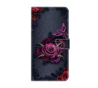 Huzhide for Honor X6C Case, for Honor X6B / X6A Wallet Cover for Kids Girl Boy Shockproof PU Leather Soft TPU Bumper Flip Phone Case with Card Holder Stand, Rose Eagle