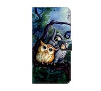 Huzhide for Honor X6C Case, for Honor X6B / X6A Wallet Cover for Kids Girl Boy Shockproof PU Leather Soft TPU Bumper Flip Phone Case with Card Holder Stand, Lovebird Owls