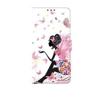 Huzhide for Honor X6C / X6B / X6A Case with Cute Pattern Art, Card Holder Magnetic Wallet Phone Cover TPU Shockproof Bumper Stand Flip Leather Case for Honor X6C / X6B / X6A, Dream Girl