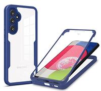Huzhide for Samsung Galaxy A54 5G Case & Built-in Screen Protector, Blue | 360 Full Body Protective, Military Grade Heavy Duty Protection, Shockproof TPU Silicone, Clear Cover, Slim Fit Rugged Bumper