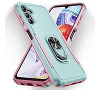 Huzhide for Samsung Galaxy A54 5G Phone Case Kickstand, Green & Pink | Military Grade Heavy Duty Protection, Hybrid Hard PC Shockproof TPU, Ring Holder, Magnetic, Slim Matte Bumper Armour Cover