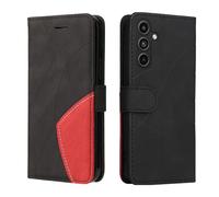 Huzhide for Samsung Galaxy S26 FE Wallet Case Magnetic Flip, Black | Faux Leather, Soft Silicone Bumper, Credit Card Slots, Foldable Kickstand, Shockproof, Checkered Geometric, Slim Fit, Glossy