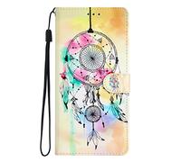 Huzhide Google Pixel 8 Pro 5G Case Wallet Cover ShockProof Slim PU Leather Flip Protective Case with Magnetic Stand Card Holder Slots Silicone Bumper Phone Cases for Google Pixel 8 Pro, Dream Catcher