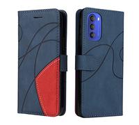 Huzhide Motorola Moto G51 5G Wallet Case, Soft Leather Wallet Case Flip Folding Shockproof Cover with Credit Card Slots Stand Magnetic Protective Compatible with Motorola Moto G51 5G Phone Case, Blue