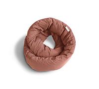 Huzi Infinity Pillow - Travel Neck Pillow - Versatile Soft 360 Support Scarf - Machine Washable - Home Travel Flight Road Trips (Terracotta)