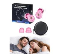 HuziNite Noise Cancelling Earbuds for Sleeping - Block Snoring/Loud Sounds, 50db Deep Noise Reducing HuziNite Ear Plugs, Ultra Soft Reusable & Washable, Transform Your Sleep Quality (Pink)