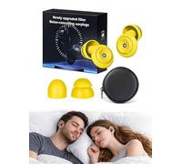 HuziNite Noise Cancelling Earbuds for Sleeping - Block Snoring/Loud Sounds, 50db Deep Noise Reducing HuziNite Ear Plugs, Ultra Soft Reusable & Washable, Transform Your Sleep Quality (Yellow)