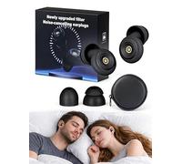HuziNite Noise Cancelling Earbuds for Sleeping - Block Snoring/Loud Sounds, 50db Deep Noise Reducing HuziNite Ear Plugs, Ultra Soft Reusable & Washable, Transform Your Sleep Quality (Black)