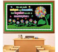 Huzobooby Flower Bulletin Board Set for Autism, Unique Together Theme