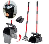HUZSV Pooper Scooper Large Swivel Bin & Rake for Large & Small Dogs Non-Breakable Dog Poop Scooper with 20 Waste Bags Easy to Clean Pet Waste Use on Grass, Dirt or Gravel - Pet Supplies