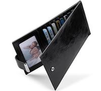 Huztencor RFID Wallet Women Large Size Bifold Multi Card Wallet Case with Zipper Pocke Credit Card Holder for Women, Oil Wax leather Black001, L, Rfid Wallet