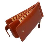 Huztencor Womens Leather Credit Card Holder Wallet RFID Blocking Wallet Women Card Case Purse, Vintage Brown, L
