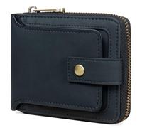 Huztencor Zipper Wallet Men RFID Blocking Leather Bifold Credit Card Wallets (FBA), Vintage Black, S, Minimalist