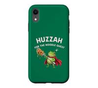 Huzzah For Noodle Quest Frog Knight Spaghetti Gamer Snacks Case for iPhone XR