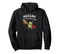 Huzzah For Noodle Quest Frog Knight Spaghetti Gamer Snacks Pullover Hoodie