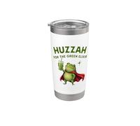 Huzzah for The Green Elixir Frog Matcha Ironic Fantasy Tee Stainless Steel Insulated Tumbler