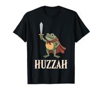 Huzzah Frog Knight Fantasy Medieval Ren Faire Sword Jousting T-Shirt