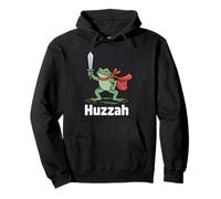 Huzzah Frog Knight Fantasy Medieval Sword Meme Pullover Hoodie