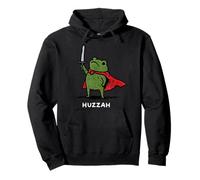 Huzzah Frog Knight Funny Sword Meme Quote Pullover Hoodie