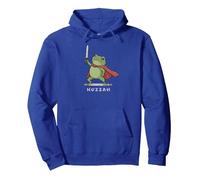 Huzzah Frog Knight Funny Sword Meme Quote Pullover Hoodie, Adult Unisex, Royal Blue, Small