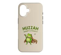 Huzzah Short And Mighty Frog Espresso Ironic Medieval Funny Case for iPhone 16