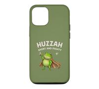 Huzzah Short And Mighty Frog Espresso Medieval Funny Tee Case for iPhone 12/12 Pro