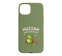 Huzzah Short And Mighty Frog Espresso Medieval Funny Tee Case for iPhone 15 Plus