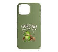 Huzzah Short And Mighty Frog Espresso Medieval Funny Tee Case for iPhone 16 Pro Max