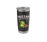 Huzzah Short and Mighty Frog Espresso Medieval Funny Tee Stainless Steel Insulated Tumbler