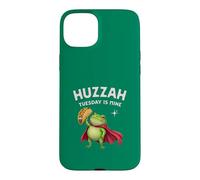 Huzzah Tuesday Is Mine Frog Knight Taco Enthusiasts Snacks Case for iPhone 15 Plus