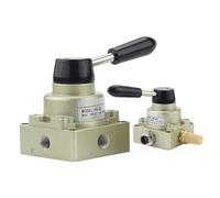 HV-02 HV-03 HV-04 HV200-02 HV300-03 HV400-04 3 Position 4 Way Pneumatic Hand Control Rotary Valve 1Pcs(HV 02 W 12mm)