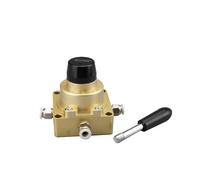 HV-02 HV-03 HV-04 Rotary Lever Hand Valve G3/8 Control Valve 3 Positions 4 Ways 1Pcs(HV-03,Without Fitting)