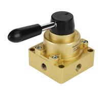 HV-02 PT 1/4" Port 3 Positions 4 Ways Air Pneumatic Hand Lever Valve 1.5-8kgf/cm²