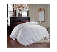 HV HOME VALE Luxury Duck Feather and Down Duvet 13.5 or 15 Tog Premium Quality, Quilt Comforter Computer Quilted Self Fabric Piping, Super Soft, Warm and Cosy, Anti-Allergy (King 15 Tog)