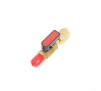 HVAC 1/4 inch Brass Ball Valve, Manual Shut Off for R134A R22 R410A Air Conditioning Systems (BV-A01 Red)