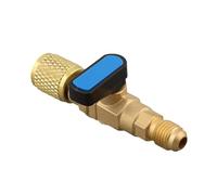 HVAC AC Straight SHUT-OFF Ball Valve Adapter Hvac Straight and practical to use Screws onto charging hose end not a stem valve Remove the spool quickly and easily