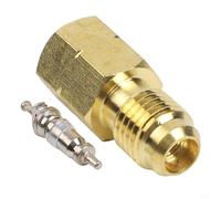 HVAC Adapter R32 LeftHanded 14 SAE Internal to 14 External Thread for R454ABC, Knurled Handle for Secure Hand Tightening in Tight Spaces