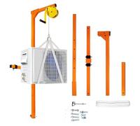 HVAC Air Conditioning Lifting Tools, 50FT Rope with Self-Locking Hand Winch, Removable Triangle Bracket for Outdoor AC Installer(15m)