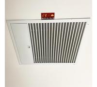 HVAC Ceiling Ventilation Cover with 10in Service Door, Wall Register Grill for Kitchen, Attic, Basement - Fits Standard Air Vents and Registers
