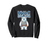 Hvac Cool Club Humor Polar Bear Air Conditioning Technician Sweatshirt